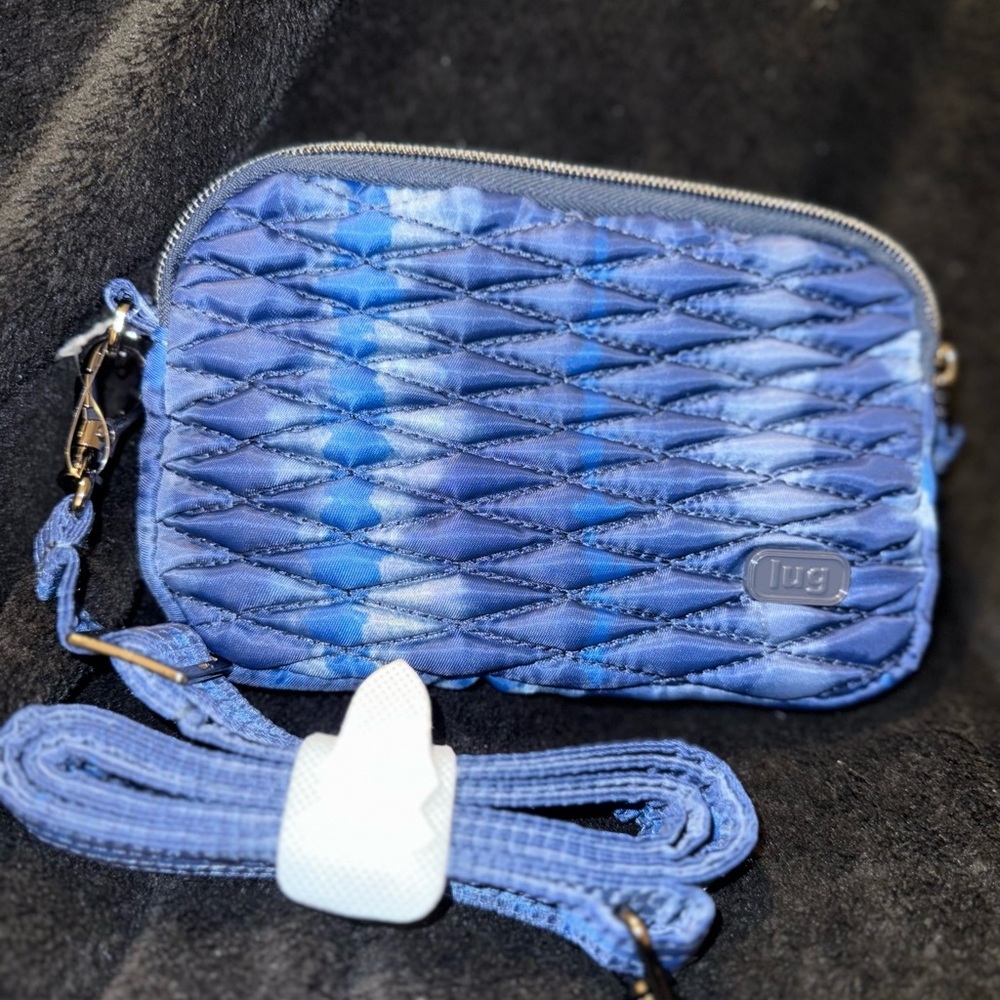 Lug Quilted Blue Crossbody Bag